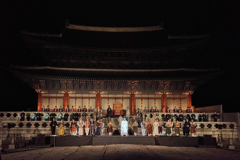 ２０２３年の宮中文化祝典で行われたイベント「古宮ミュージカル―世宗、１４４６」'