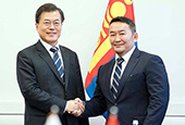 韓国・モンゴル首脳会談（２０１７年９月）