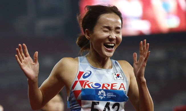 [アジア大会の競技結果：２６日]ハードルのチョン・ヘリム、陸上で韓国勢８年ぶりの金メダル獲得