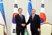 韓・ウズベキスタン首脳会談(2019年4月)