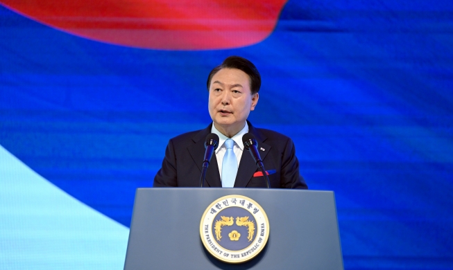 尹大統領が光復節記念式典で演説