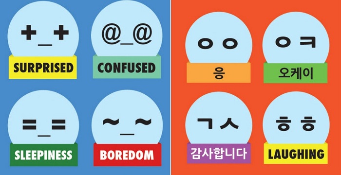 「Dom & Hyo」に掲載されたコンテンツには、オンラインで使われる絵文字や縮約形の言語などが紹介されている(写真:ドミニク ディンキンズ)