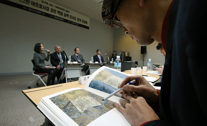 【貴重】初版古代サマルカンドの壁画 忘れへんうちに 旅編: サマルカンド歴史博物館3 宮殿の壁画1