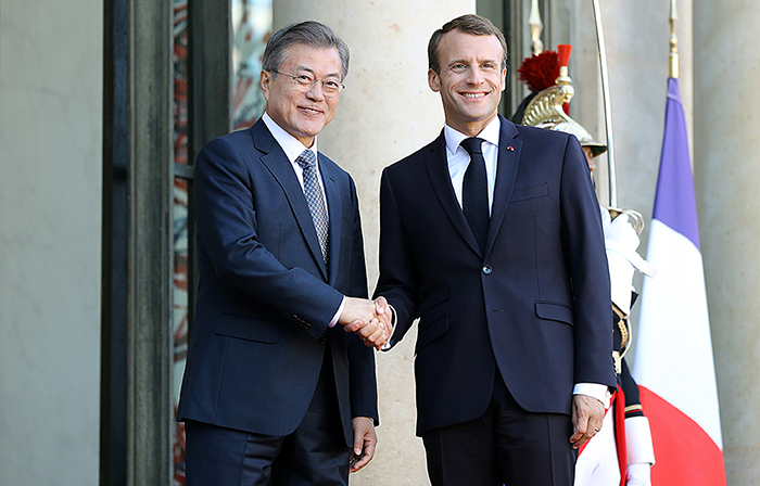 韓仏首脳会談 北朝鮮の核問題や韓仏関係について会談 Korea Net The Official Website Of The Republic Of Korea