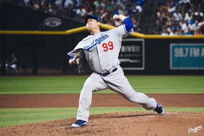 柳賢振選手＝ＬＡドジャースのフェイスブック