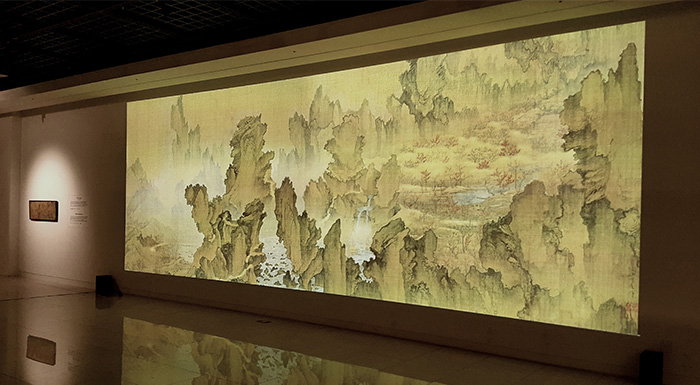 安堅(アン・ギョン)の「夢遊桃源図」(1447年作)デジタル複製品が高麗(コリョ)大学博物館に展示されている