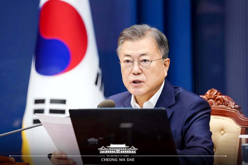 ▲ 문재인 대통령이 5일 청와대 여민관에서 열린 제15회 국무회의에서 모두발언하고 있다. 청와대 페이스북
