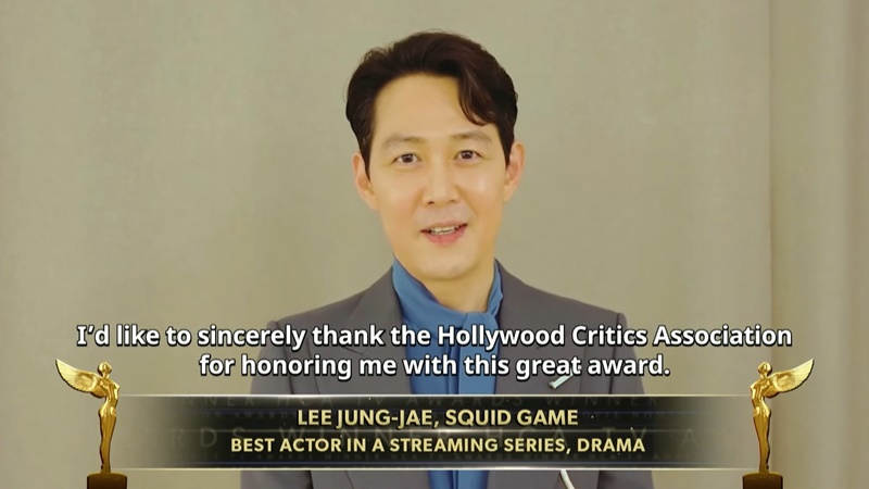 映像でコメントするイ・ジョンジェ＝ＨＣＡ公式YouTubeチャンネル