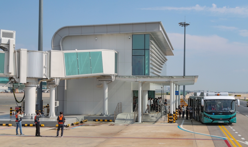 係留施設の様子＝仁川国際空港公社