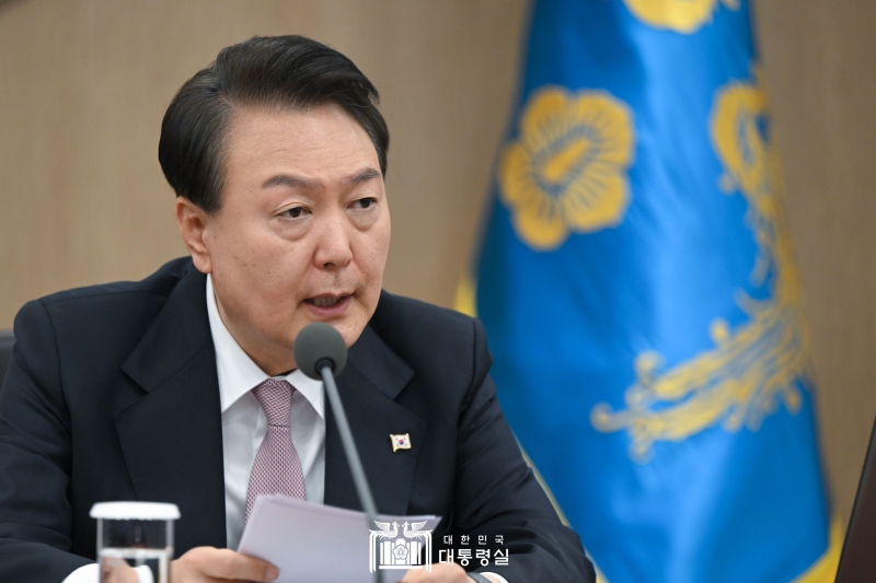 今年５月、国務会議を主宰する尹錫悦大統領