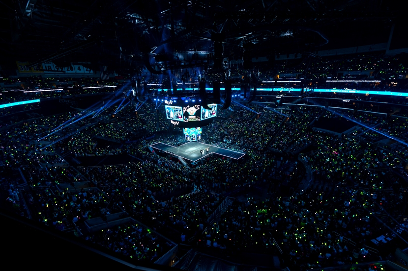 クリプト・ドットコム・アリーナで行われた「ＫＣＯＮ・ＬＡ２０２３」＝１８日（現地時間）、米ロサンゼルス