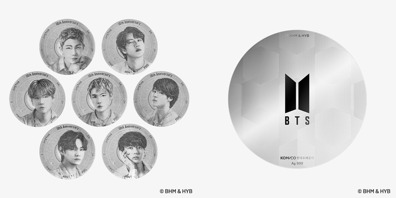 BTSデビュー１０周年メダル 第２弾のデザイン公開 : Korea.net : The 