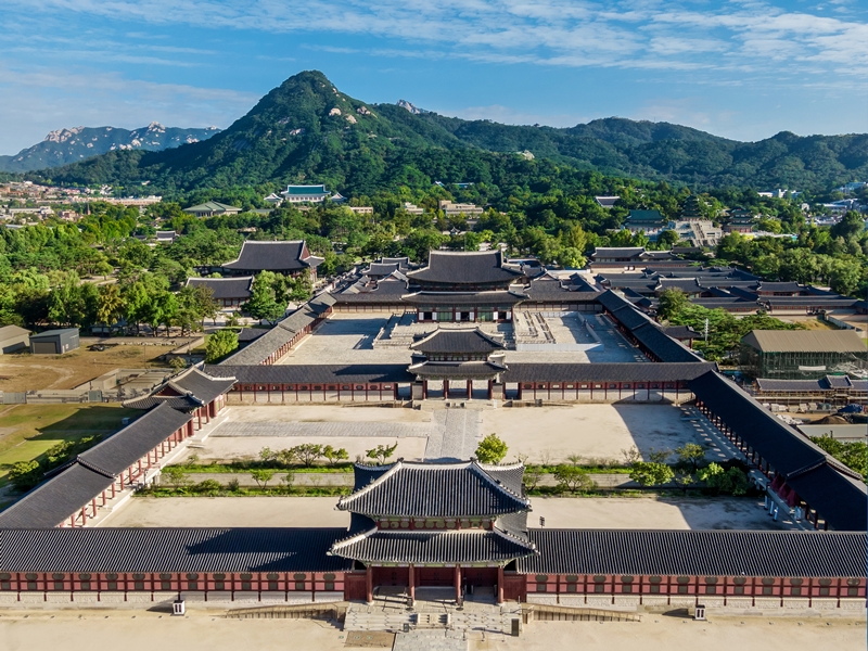 ソウル鍾路区にある景福宮の全景＝文化財庁