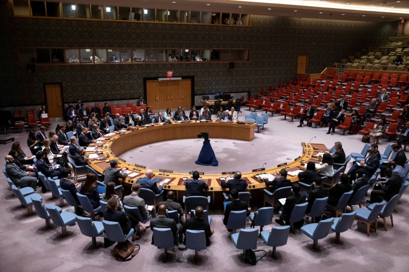 国連安全保障理事会の会議場＝聯合ニュース