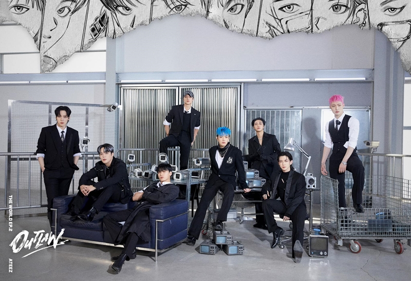 ＡＴＥＥＺが、Ｋ－ＰＯＰボーイズグループでは初めて「コーチェラ・バレー・ミュージック・アンド・アーツ・フェスティバル」の舞台に上がる。写真はＡＴＥＥＺの９枚目のミニアルバム「ＴＨＥ　ＷＯＲＬＤ　ＥＰ．２　：　ＯＵＴＬＡＷ」のコンセプトフォト＝ＡＴＥＥＺ公式フェイスブック