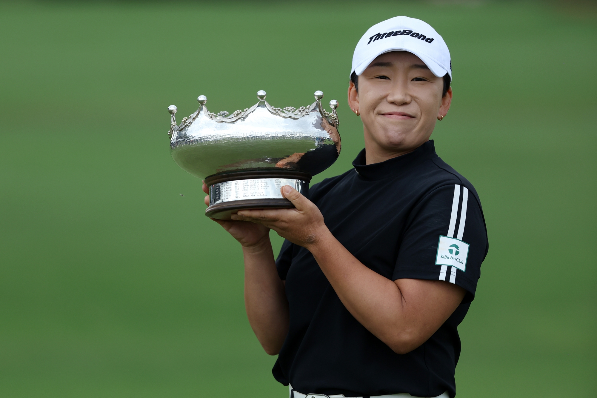 韓国のプロゴルファーであるシン・ジエが、ＩＳＰＳオーストラリアオープンで１位を獲得した＝１日（現地時間）、オーストラリア、聯合ニュース