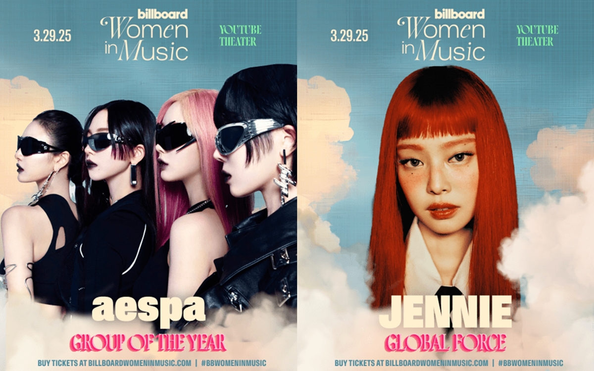 １２日（現地時間）、ビルボードの発表によると、エスパは「今年のグループ賞」、ＢＬＡＣＫＰＩＮＫのジェニーは「グローバルフォース賞」を受賞した＝ビルボード公式ホームページ