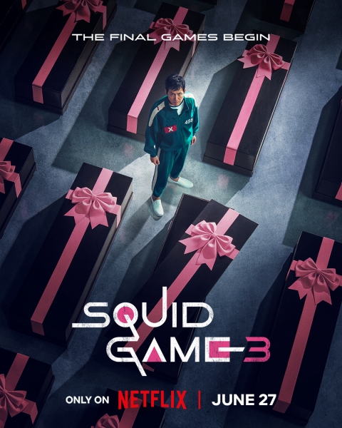 ▲ 오는 6월 27일 전 세계 동시 공개 예정인 ‘오징어 게임3’ 티저 포스터. 넷플릭스 공식 페이스북