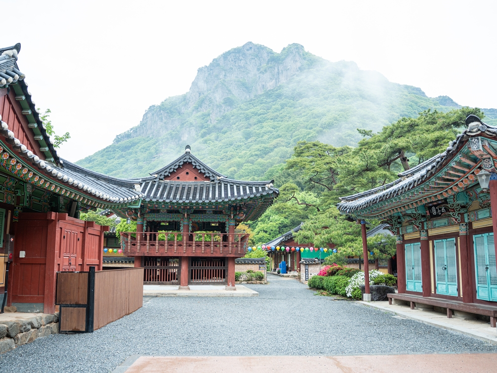 白羊寺は赤い紅葉が美しい内蔵山の南部にある。仏教が韓半島で広まった７世紀の百済時代に創建された。