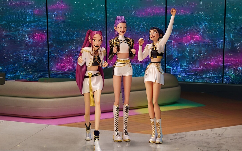 『Ｋ－ＰＯＰデーモン・ハンターズ』が再生回数２億３６００万回を記録し、ネットフリックス映画部門歴代１位を記録した＝ネットフリックス 