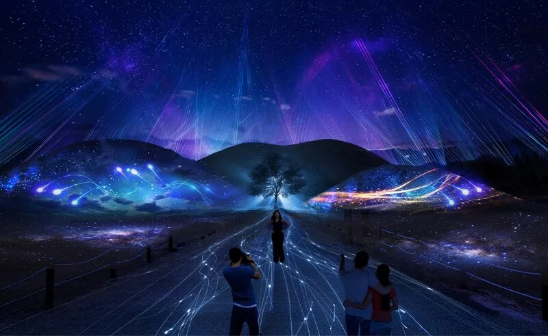 慶州大陵苑「２０２５国家遺産メディアアート」公演＝慶州市
