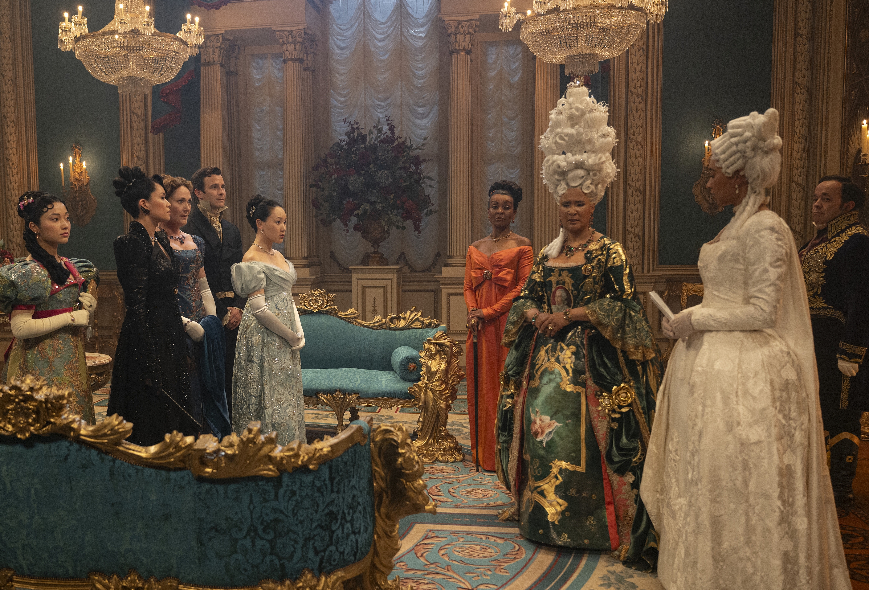 ネットフリックスを代表するオリジナルシリーズ、『ブリジャートン家』シーズン４の場面写真＝ネットフリックス