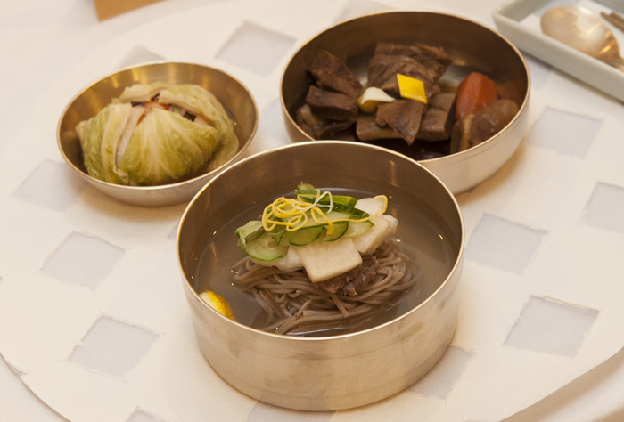 갈비찜, 보김치, 배동치미국수
