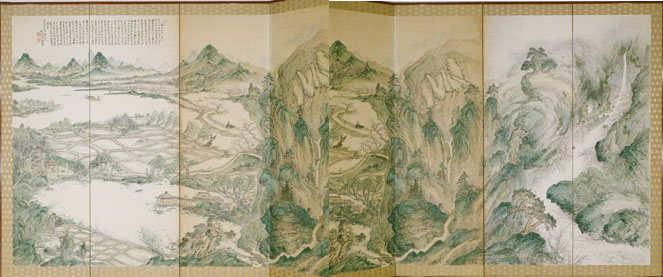 도미오카 뎃사이의 '무릉도원도'(1904), 일본 교토국립박물관 (사진: 국립중앙박물관)