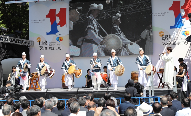 日韓交流おまつり２０１９　ｉｎ　Ｔｏｋｙｏの様子＝２８日、日本・東京