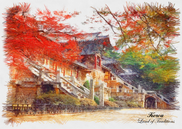 푸에르토리코의 Elizabet Calderin은 단풍이 든 경주 불국사를 그린 엽서를 제작해 1위를 수상했다. 