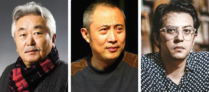 제2회 세계한글작가대회의 주요 참가자들. (왼쪽부터) 아나톨리 김, 예자오엔, 안드레스 펠리페 솔라노.