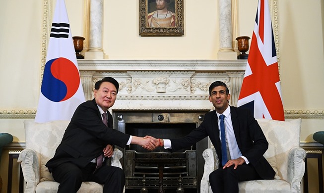 韓・英「ダウニング街合意」採択···「グローバル戦略的パートナー関係」に格上げ