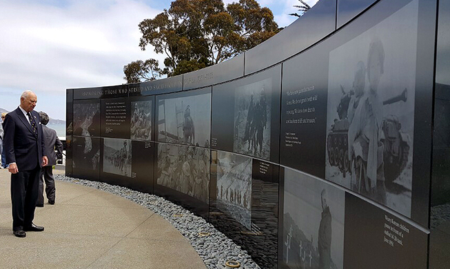 サンフランシスコで韓国戦争の参戦記念碑が除幕