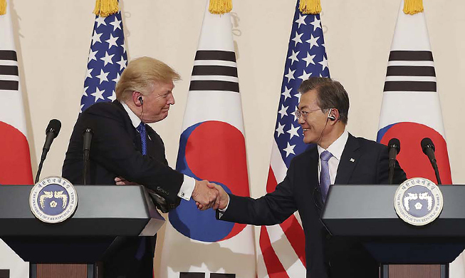 トランプ米大統領、「韓国は共に戦い、繁栄したパートナーであり友達」