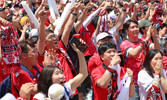 サッカーＷ杯の韓国代表、初戦でチェコに逆転勝ち