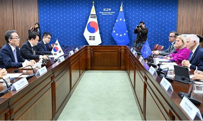 韓国とＥＵ「安全保障・防衛パートナーシップ」締結