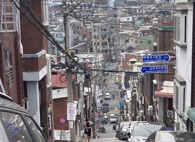驚愕の水平線ロード！一直線の街、城南市 太平洞