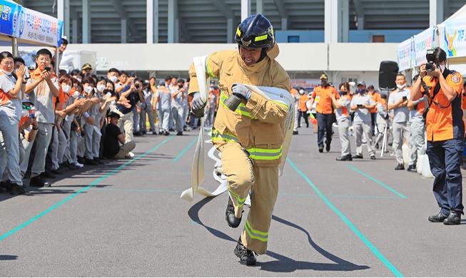 義勇消防隊の消防救助技術大会