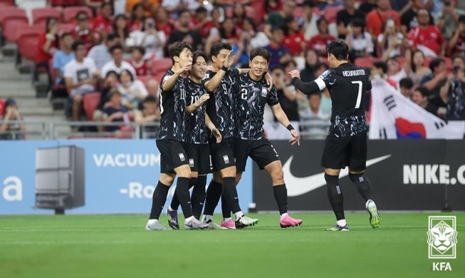 W杯アジア２次予選、韓国が７発大勝