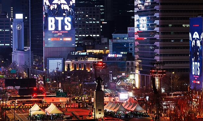 ＢＴＳ光化門公演、世界１８４０万人が視聴