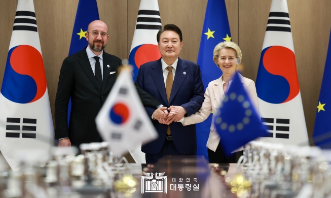 尹大統領がEU首脳と会談「韓国とEUは戦略的パートナー」
