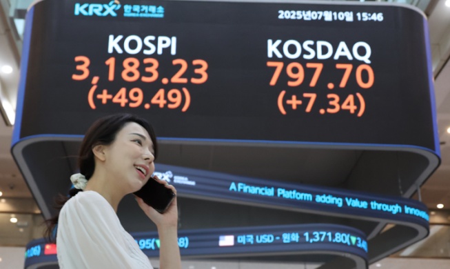 韓国証券市場、時価総額3000兆ウォンを突破