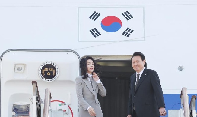 尹大統領が東京に到着　午後には韓日首脳会談