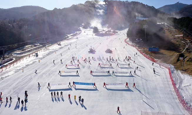 【写真で見る韓国】スキー場オープン