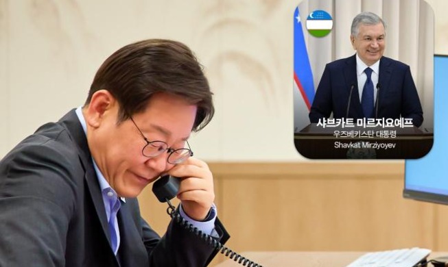 イ・ジェミョン大統領、ドイツ・ウズベキスタン首脳と電話会談