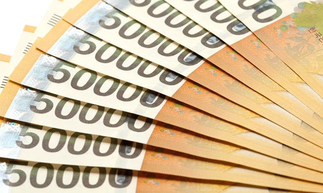 韓国人１人当たりの家計純資産、２億５０００万ウォン