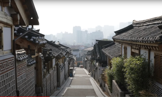 韓国の伝統家屋が立ち並んでいる「北村韓屋村」