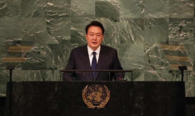 尹大統領が国連で初演説、「国際社会の連帯で自由への脅威を克服」