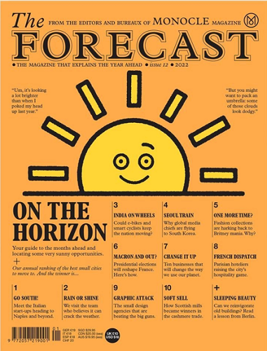 「Monocle the Forecast：２０２２年 No.12」の表紙＝Monocleホームページ