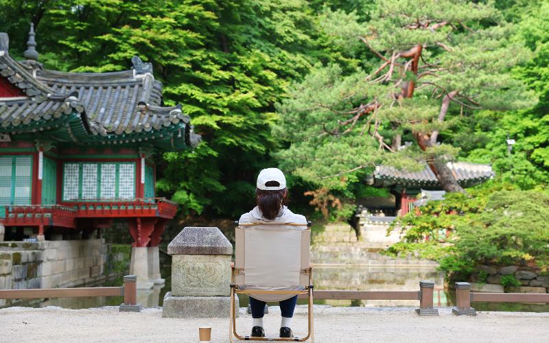 椅子が置いてある。そっと座って、頭の中を空っぽにしてみよう。